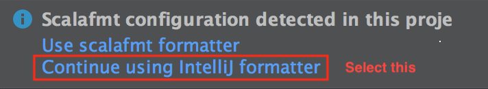 IntelliJ scalafmt formatter
