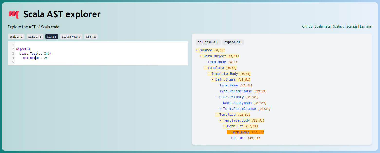AST explorer