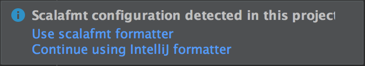 IntelliJ scalafmt formatter
